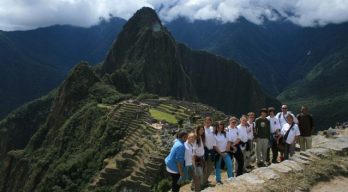 Surveying the ancient citadel of Machu Pichu